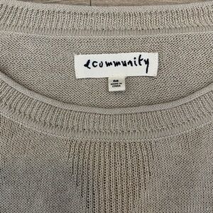 Cotton linen blend light knit beach vibe sweater by Aritzia Community EUC size M